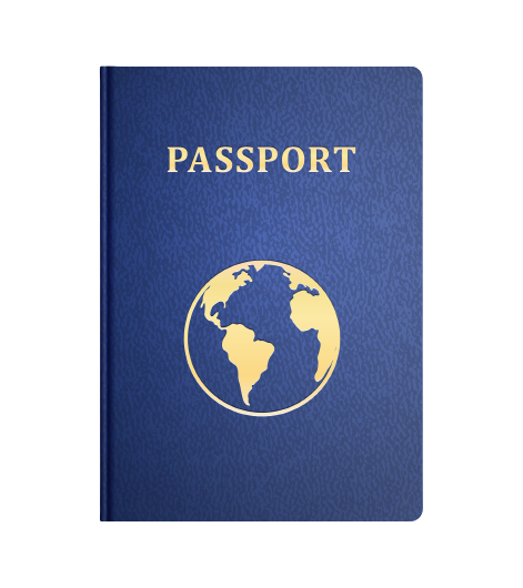 blue colour passport