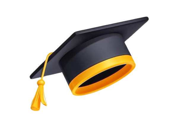 student graduation cap with gold tassel ribbon